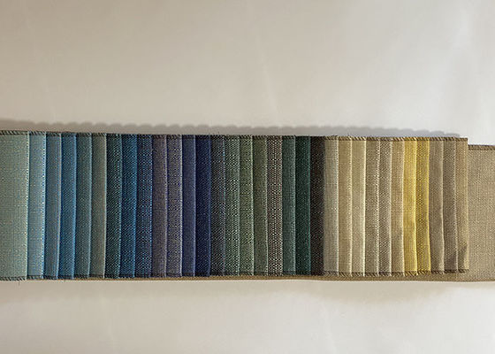 Beige Polsterung Sofa Fabric Linen Look Shrink beständig