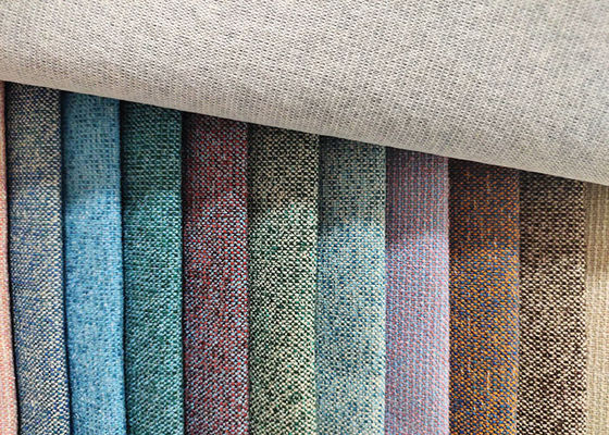 Färbte Polyester-Polsterung 100% Sofa Fabric Soft Plain Yarn Gewebe