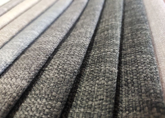 Wasserdichte Gray Linen Upholstery Fabric Polyester-Mischung