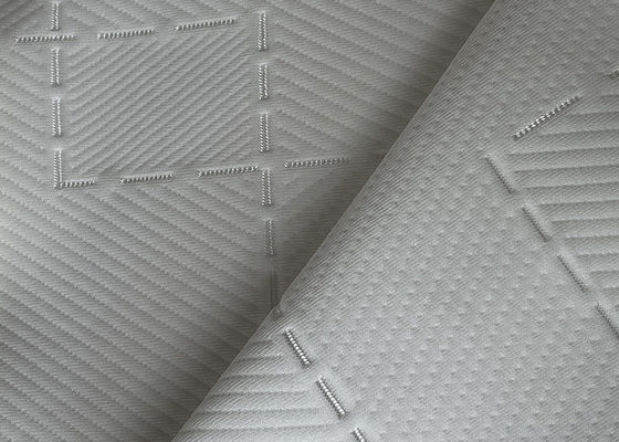 Spinnen Sie gefärbte Polyester-Maschenware des Polyester-Matratzen-Gewebe-Jacquardwebstuhl-100