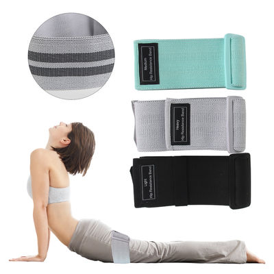Gray Latex Yoga Stretching Strap-Rehabilitations-Trainings-Gurt-Bänder
