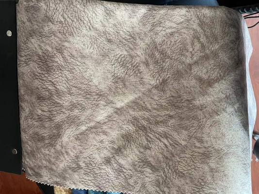 Einfaches Druckmuster-Veloursleder Sofa Fabric For Furniture